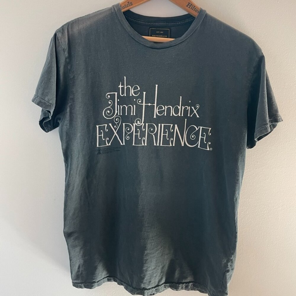 Urban Outfitters Black Distressed Graphic Cotton Short Sleeve Tee Shirt Size S